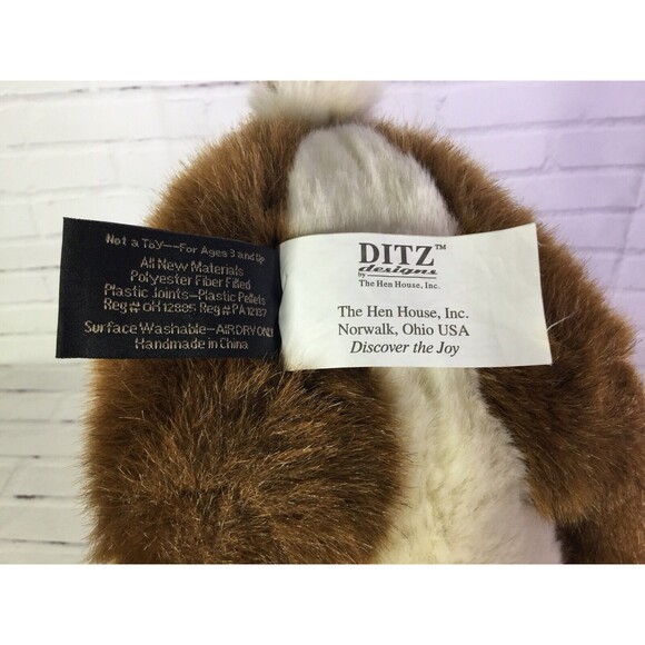 Ditz Designs Large Sitting Laying Deer Reindeer Plush Stuffed Animal Brown 19in - Picture 9 of 12